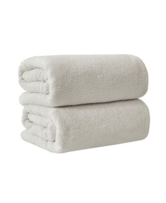 Linery and Co. 100% Cotton Textured 2-Piece Oversized Bath Sheet Set, 35" x 68"