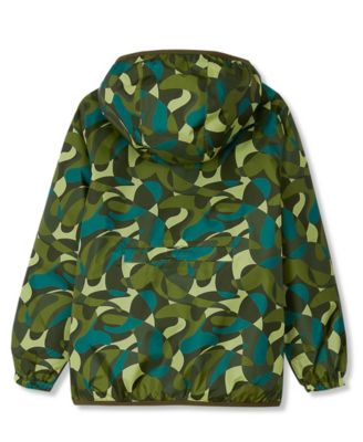 Girls Waterproof Hooded Packable Rain Jacket