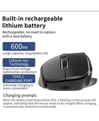 Vertical Wireless Mouse 3-Mode: Silent Bluetooth, Minimalist Design, Easy to Use | For Laptop/PC