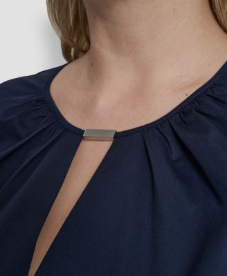 Plus Size Jewel Neck Midi Dress