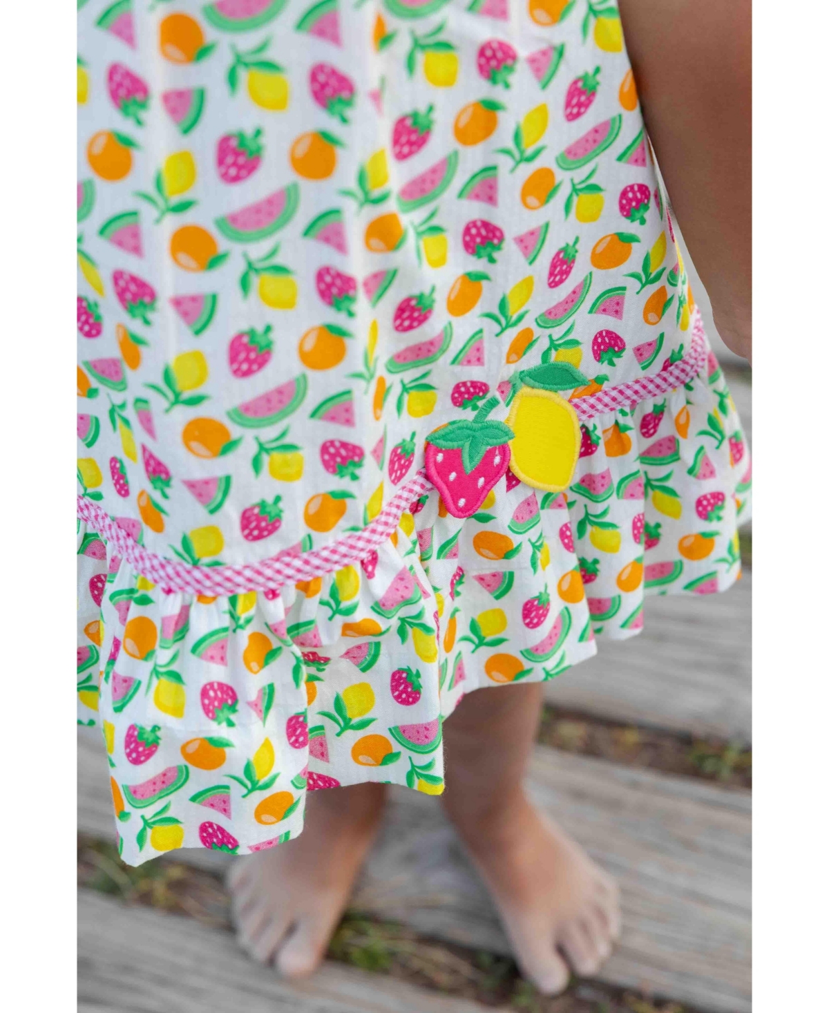 Florence Eiseman Toddler Girls Printed Seersucker Dress With Fruit