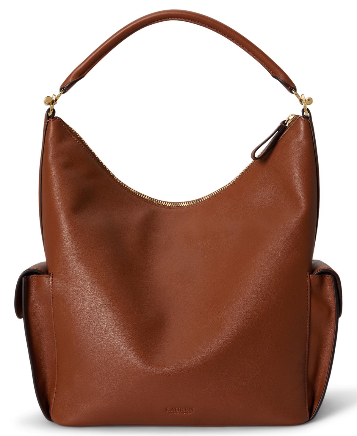 Lauren Ralph Blaike Large Soft Nappa Leather Shoulder Bag