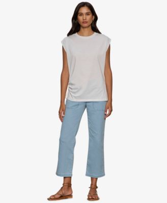 Petite High-Rise Cropped Pants
