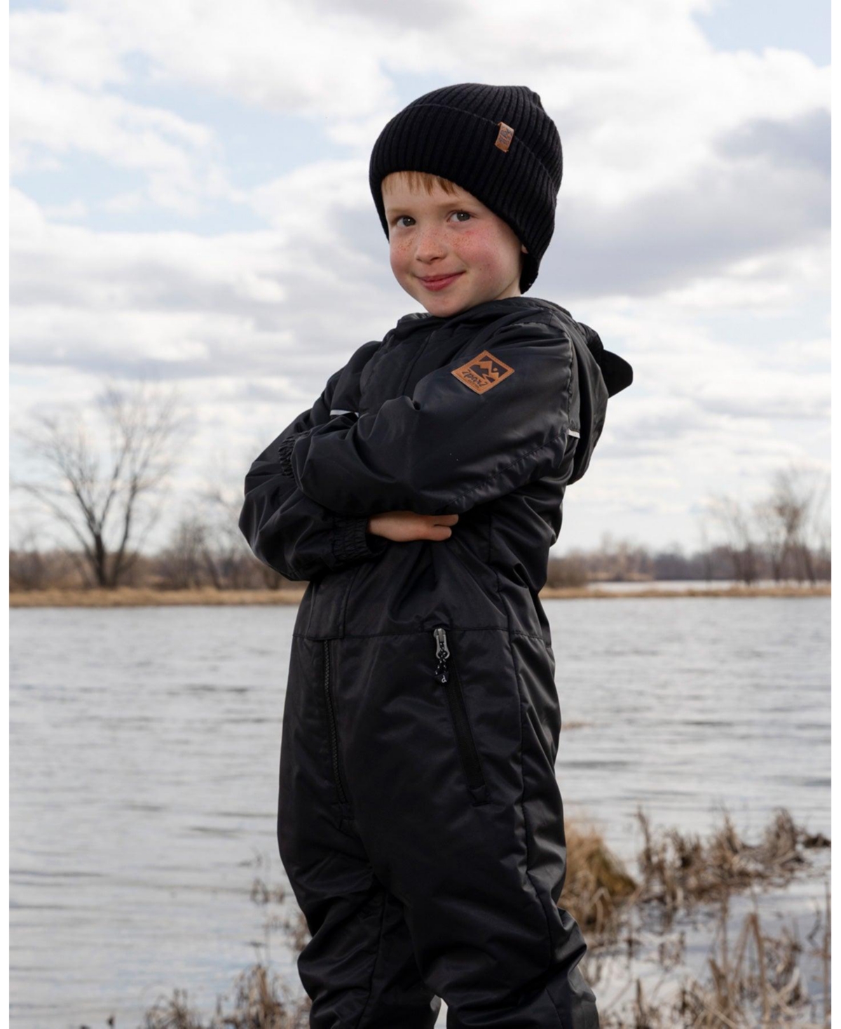 Deux par Kids Unisex Knit Hat Black - Toddler|Child