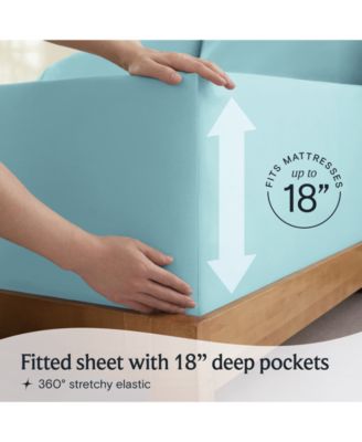 Rayon Silky Soft Cooling 3-PC Deep Pocket Sheet Set, Twin