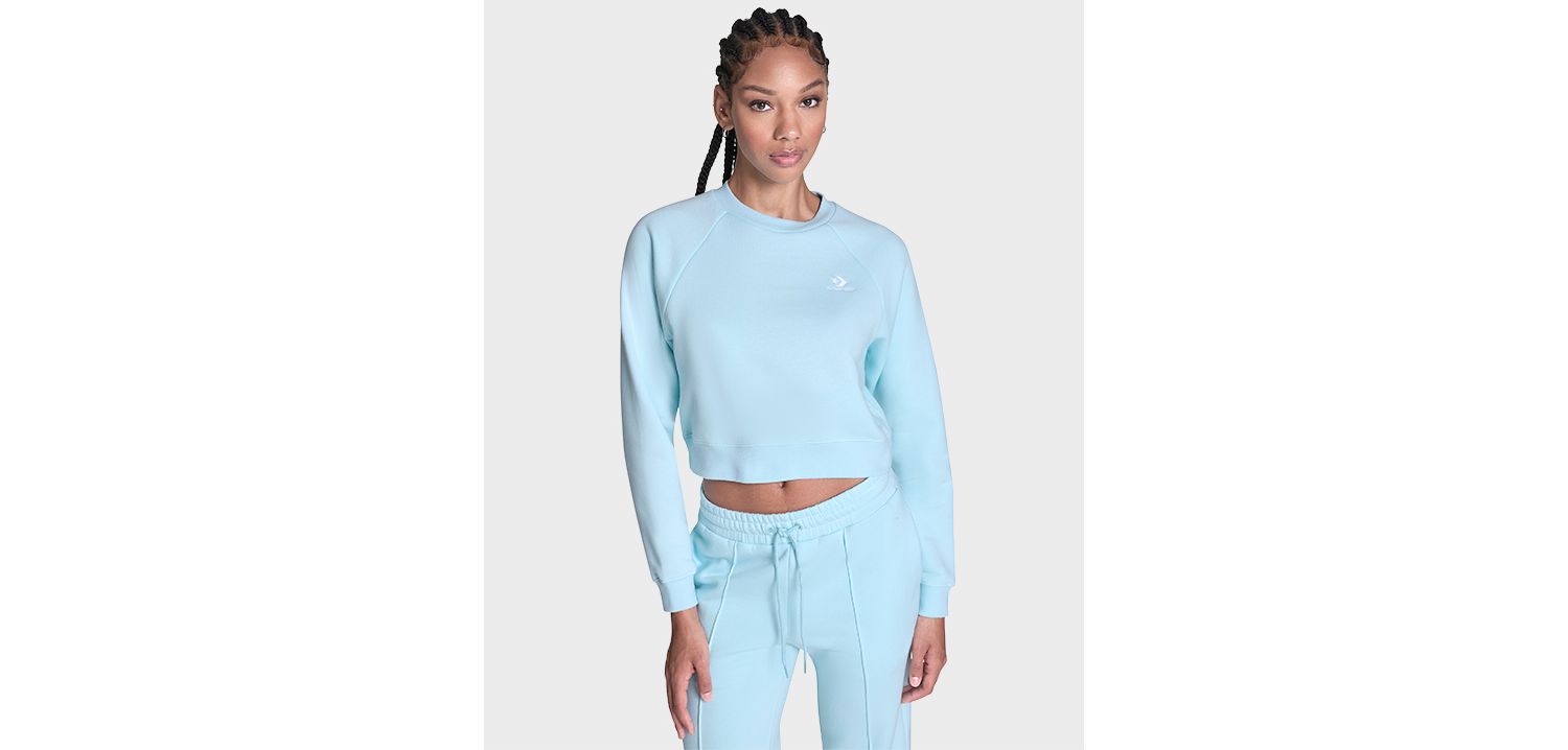 Women's Star Chevron Cropped Crewneck Sweatshirt