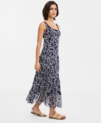 Women's Printed Tiered Maxi Dress