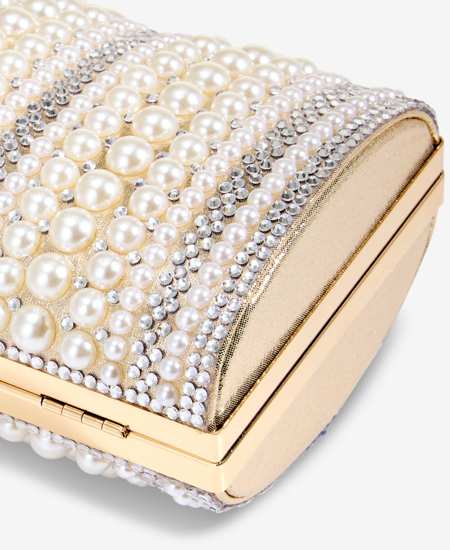 Женский клатч I.N.C. International Concepts Ranndi Crystal & Imitation Mini Pearl Clutch Handbag, цвет: Жемчужный — фото 7
