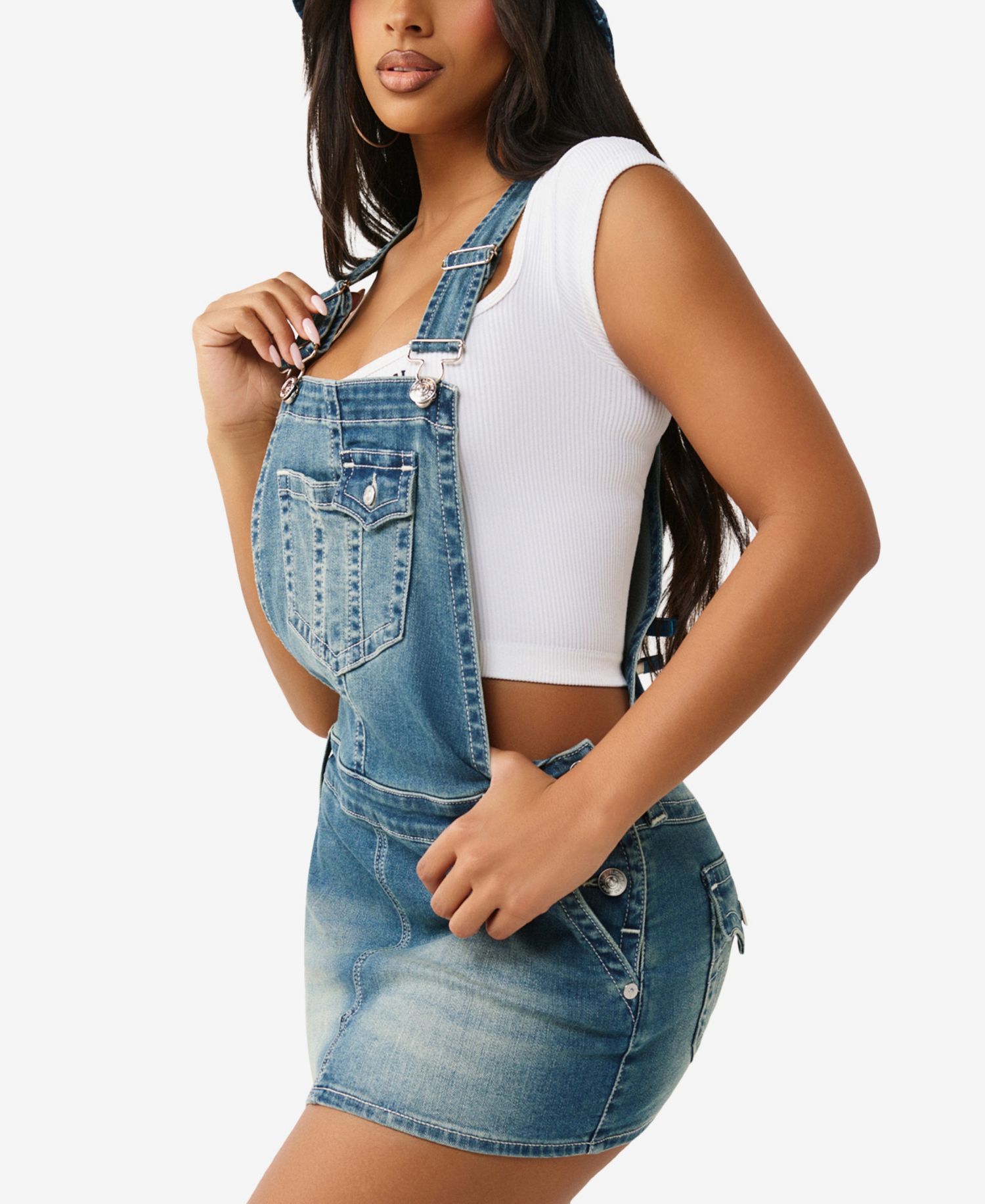 Women's Denim Overall Dress