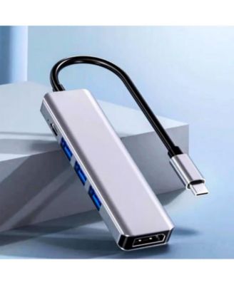 USB C Hub 5 in 1, with 8K60Hz DisplayPort, 3 USB 2.0 Ports Adapter,for MacBook/HP/Dell, Ideal forHome Office