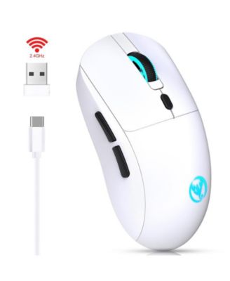 2.4G Wireless Rechargeable Mouse, 3600 DPI Adjustable, 7-Color RGB Backlight, Ergonomic Silent Mouse,Type-C Charging, for PC, Laptop, Mac