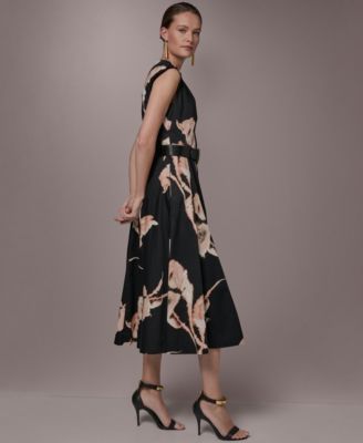 Women's Printed V-Neck Dress