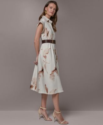 Women's Printed Collared Neck Dress