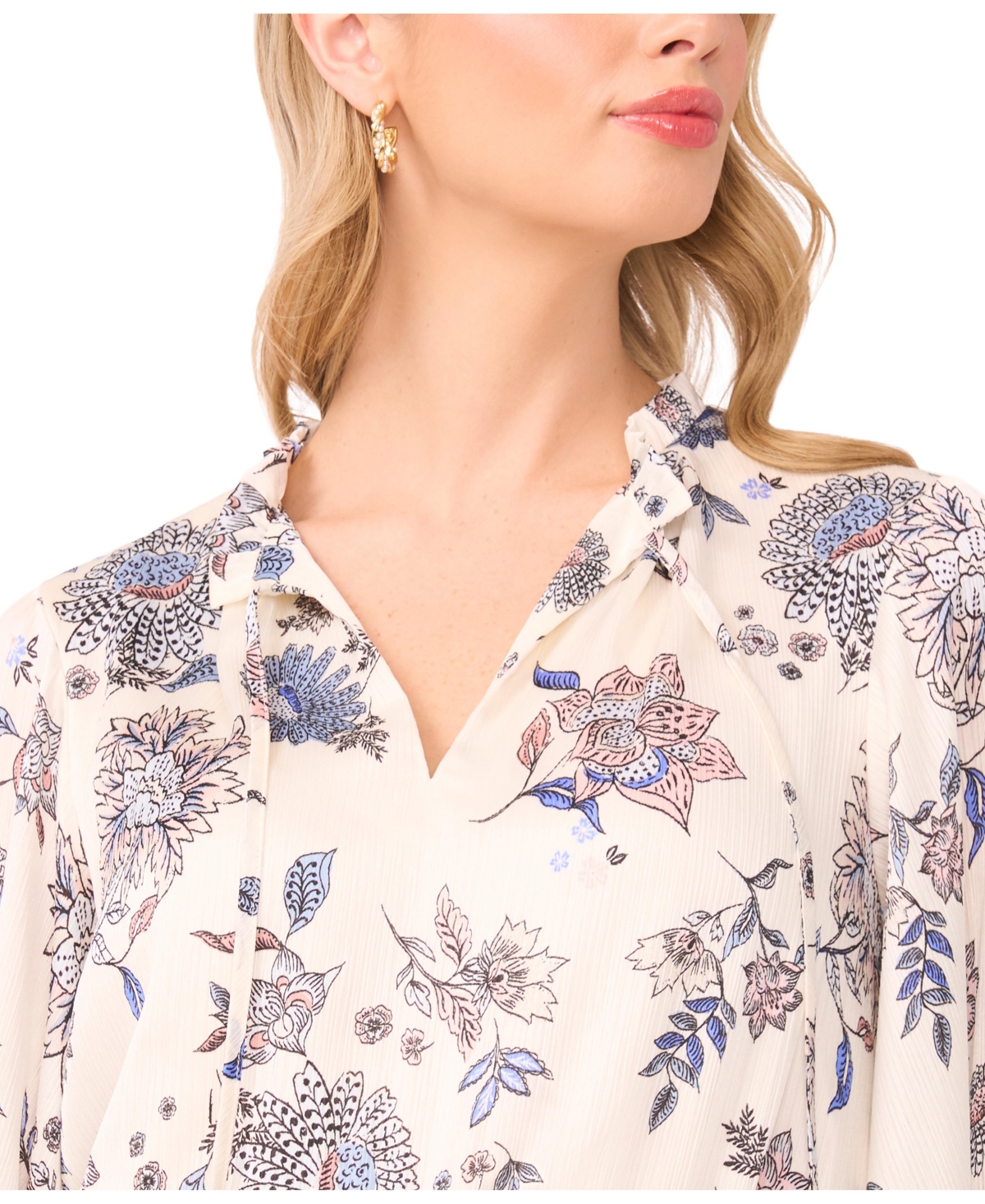 Vince Camuto Women's V-Neck Long-Sleeve Maxi Dress