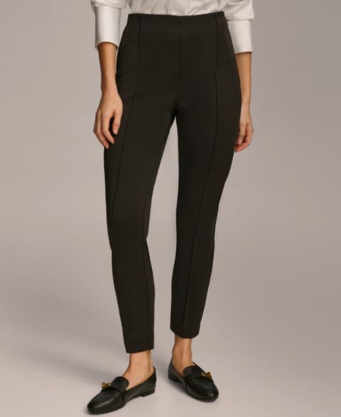 Женские брюки Donna Karan New York Petite Mid-Rise Ankle-Length, цвет: Чёрный