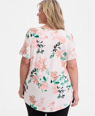 Plus Size Reve Garden Scoop-Neck T-Shirt