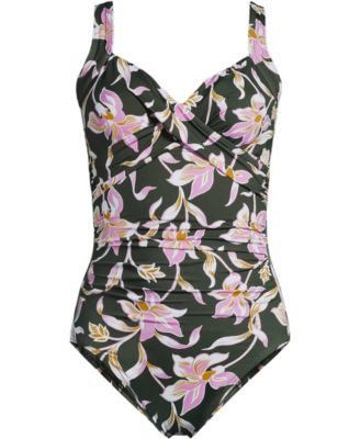 Women's Sweetheart Underwire Wrap One Piece Swimsuit