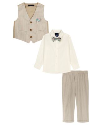 Baby Boys' Mini Stripe Vest, Shirt and Shorts, 3-Piece Set