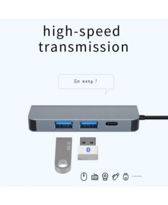 4-in-1 Type-C Hub Docking Station,4K HDTV, USB 3.0, USB2.0 Compatible with Type C Devices with DP Alt Mode
