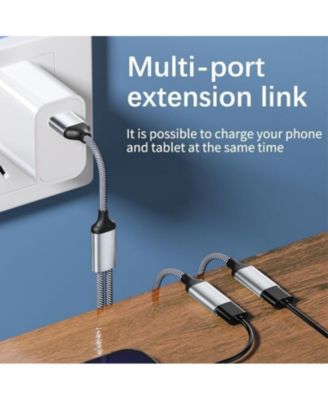 1-to-2 USB Hub, High-Speed Data Transfer, Compact Portable Adapter for Laptop/Car, Ideal for Travelers,Car Owners