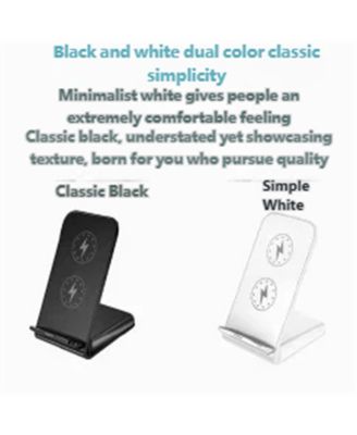 15W Fast Charging Wireless Charger with Charging Port - Horizontal and Vertical Dual-Use Desk Phone Stand for Phone