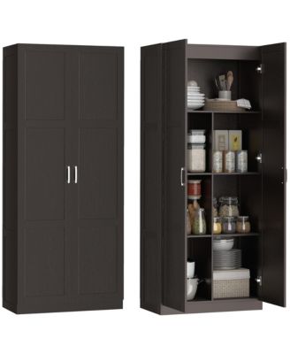 HOMCOM Kitchen Pantry Cabinet with Soft-Close Hinges Kitchen Cabinet
