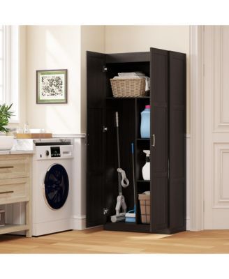 HOMCOM Kitchen Pantry Cabinet with Soft-Close Hinges Kitchen Cabinet