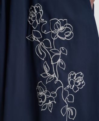 Women's Cap-Sleeve Jewel Neck Keyhole Midi Dress