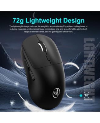 Tri-Mode Wireless Gaming Mouse, 6400 DPI Adjustable, 72g Lightweight, USB-C Rechargeable, 500mAh Battery, Compatible with PC, Laptop, Mac