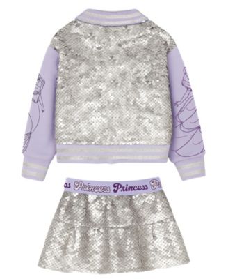 Girls' 2T-6X Princess Sequin Jacket and Skirt, 2-Piece Set