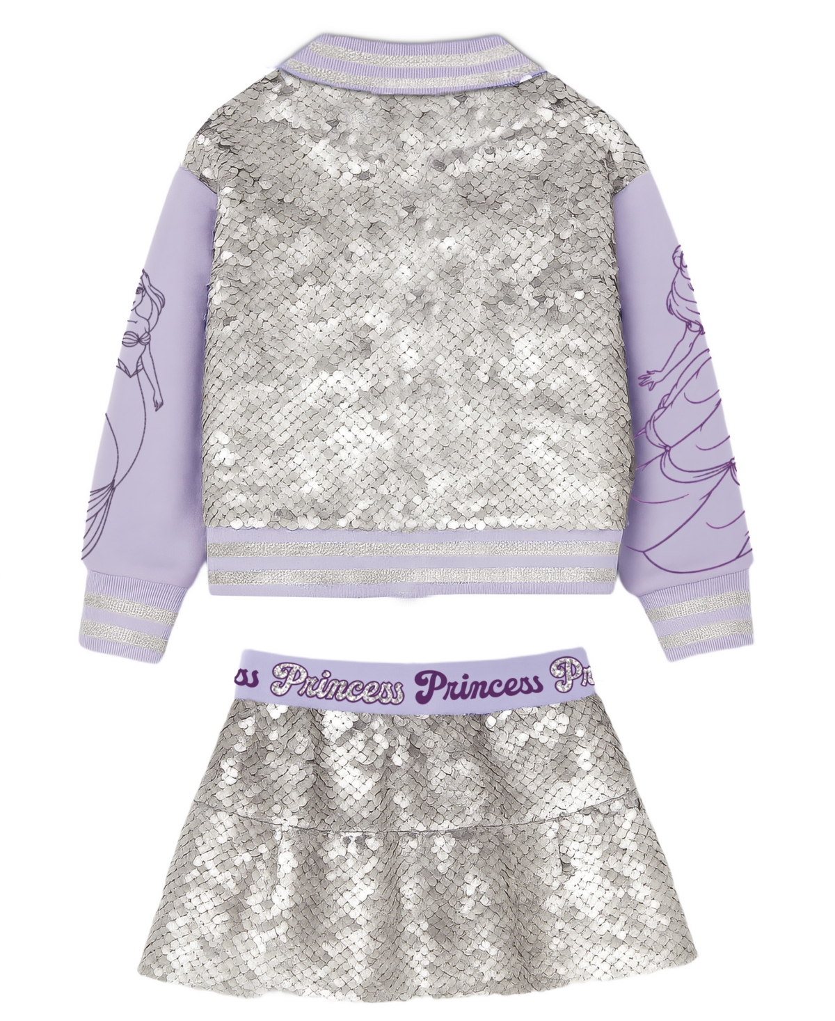 Kate Mack Girls' 2T-6X Princess Sequin Jacket and Skirt, 2-Piece Set