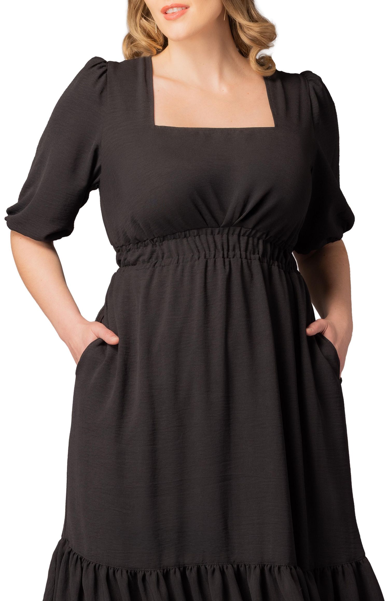Plus Size Bailey Square Neck Maxi Dress