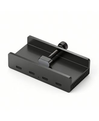 4-Port USB C Clamp Hub- Non-Slip Adjustable Design, for Office/Home, Ideal for Laptop & Desktop Users