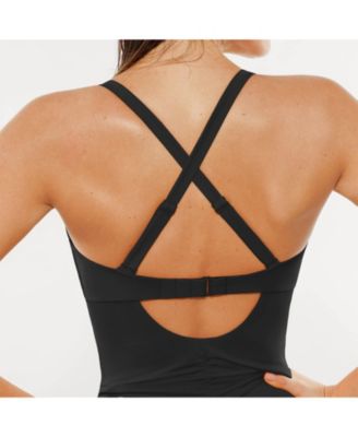 Women's Mesh Inset Tie-Side Sculpting One-Piece Swimsuit