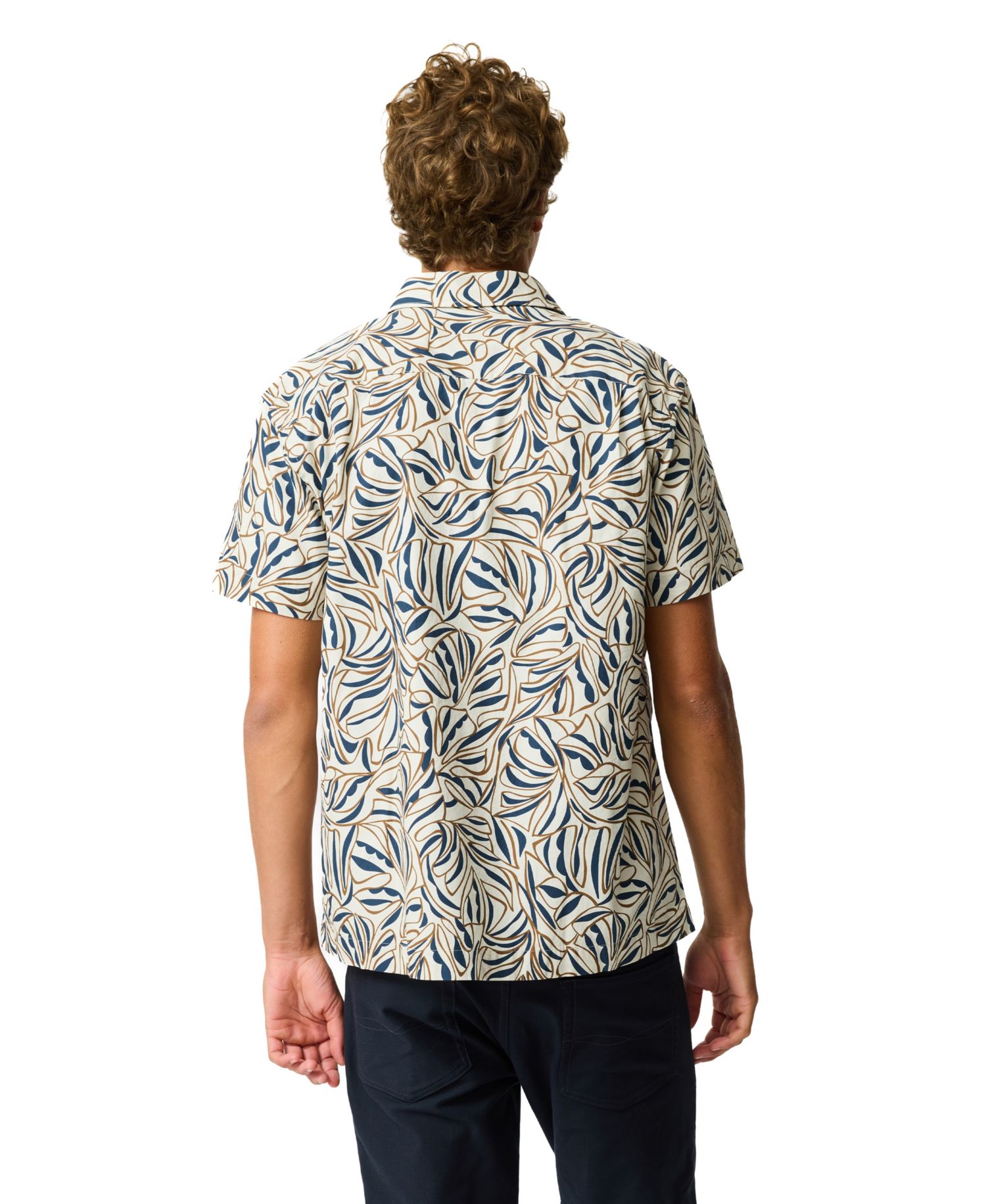 Men's Regular Fit Palm Brook Short Sleeve Cotton Shirt