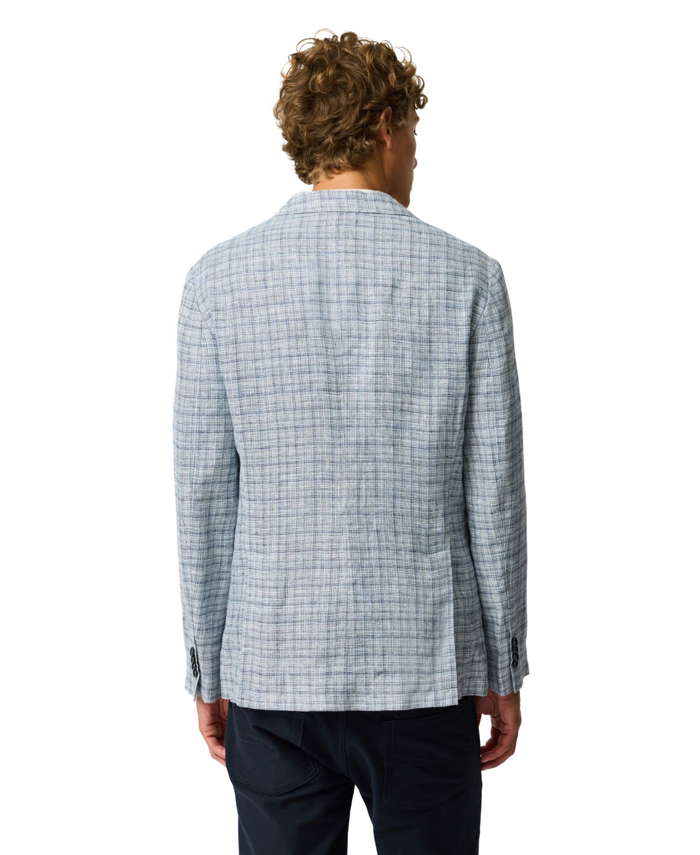 Мужской пиджак Rodd & Gunn Charterhouse Sport Fit Linen Blazer, цвет: Индиго — фото 5