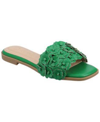 Women's Azalea Floral Slide Flat Sandals
