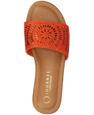 Women's Maria Slip On Metallic Beaded Slide Sandals