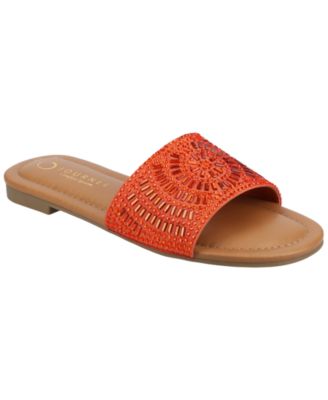 Women's Maria Slip On Metallic Beaded Slide Sandals