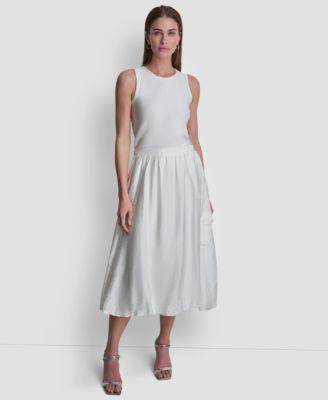 Women's Pull-On Bubble Hem Cargo Skirt