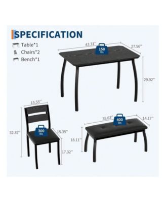 Kitchen Table Home Dining Table Set For 4 Wooden Kitchen Table for Dining Room, Home Office, Living Room