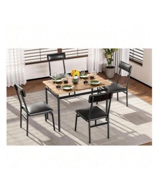Kitchen Table 5 Piece Dining Table Set For 4 Kitchen Table And Chairs Set for Dining Room, Home Office, Living Room