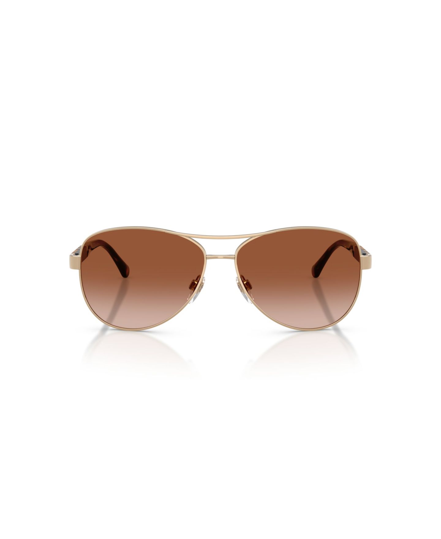 Женские солнцезащитные очки Burberry Pilot Sunglasses, BE3080, цвет: Светлый золотой — фото 2