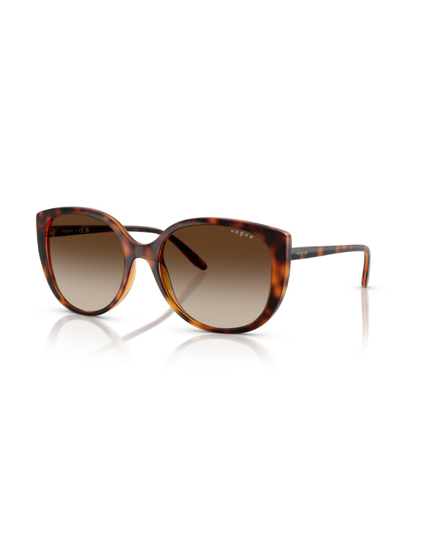 Женские солнцезащитные очки Vogue Eyewear Butterfly Sunglasses, VO5623S, цвет: Тёмный гавана — фото 1
