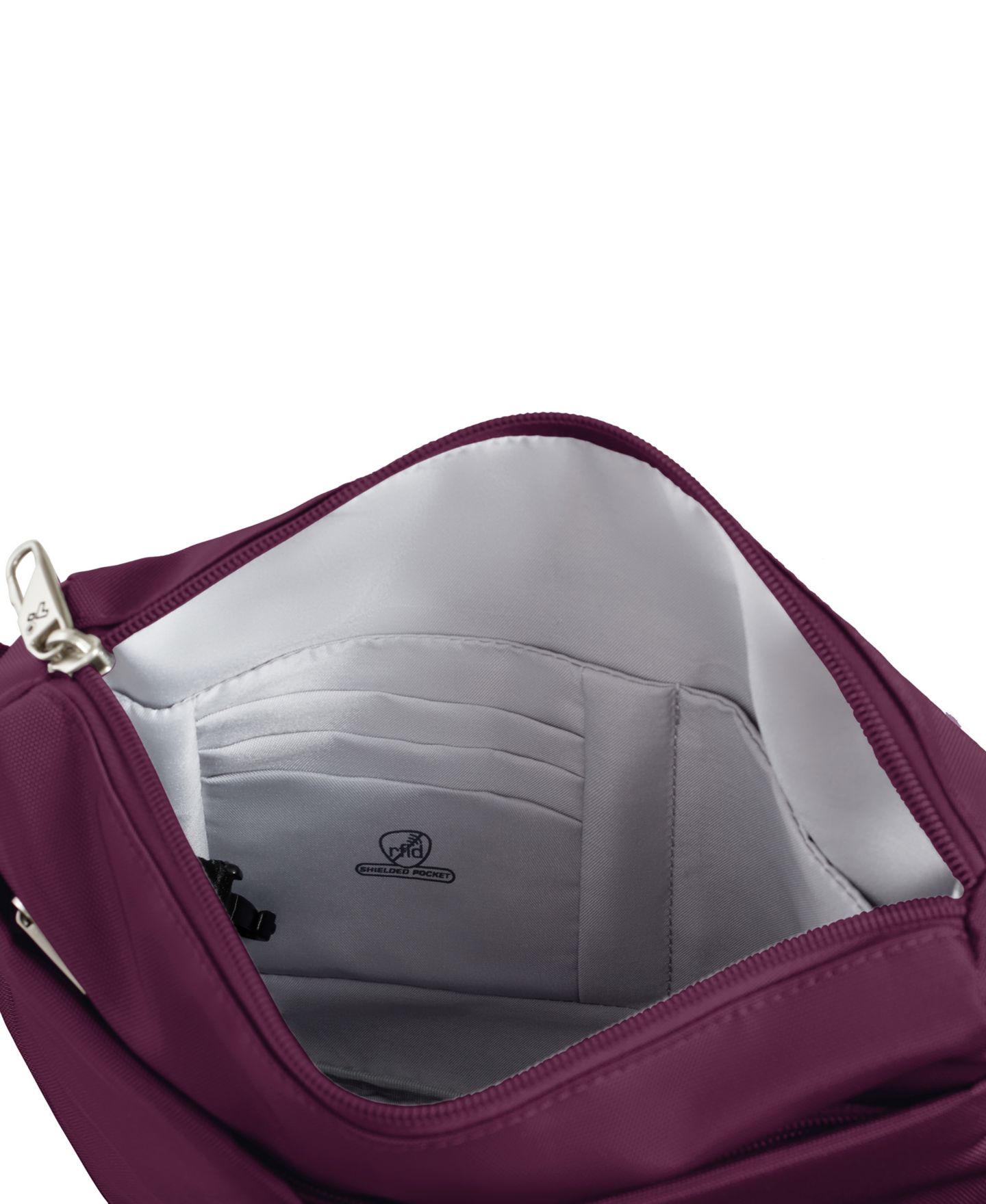 Сумка Travelon Anti-Theft Classic Small East or West Crossbody, цвет: Бордовый — фото 7