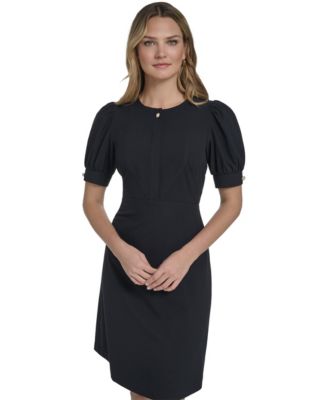 Women's Puff-Sleeve Short Dress