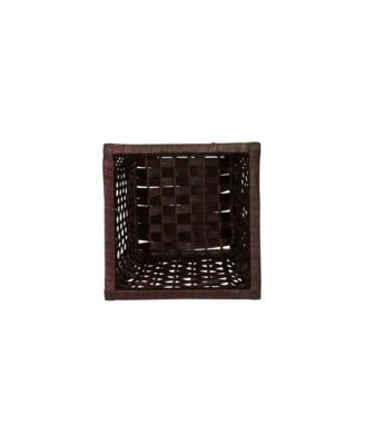 Woven Waste Basket, 3 Gallons, Handwoven Paper Rope with Removable Plastic Liner