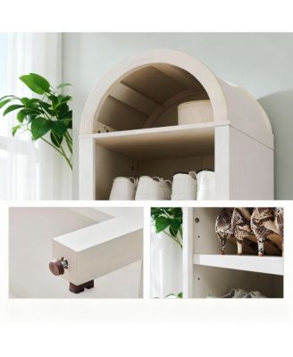 Space-Saving Tall Arched Book shelves with Adjustable Shelves for Home