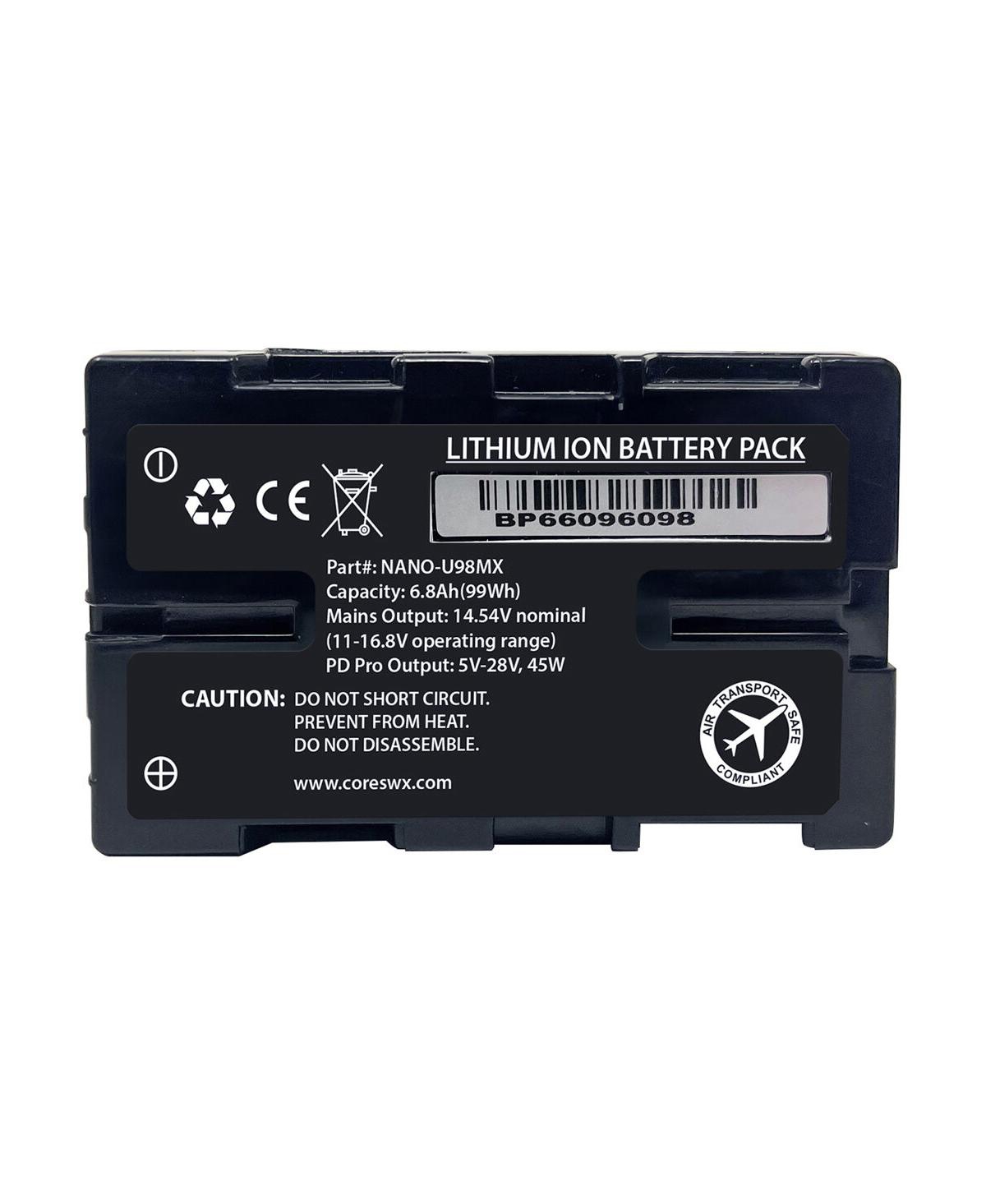 Core Swx Nano-C98MX M-Snap 98Wh Lithium-ion Sony Bp-u Series Battery with Ring Led Gauge