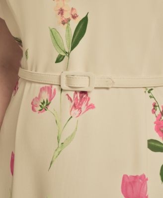 Plus Size Jewel Neck Midi Dress